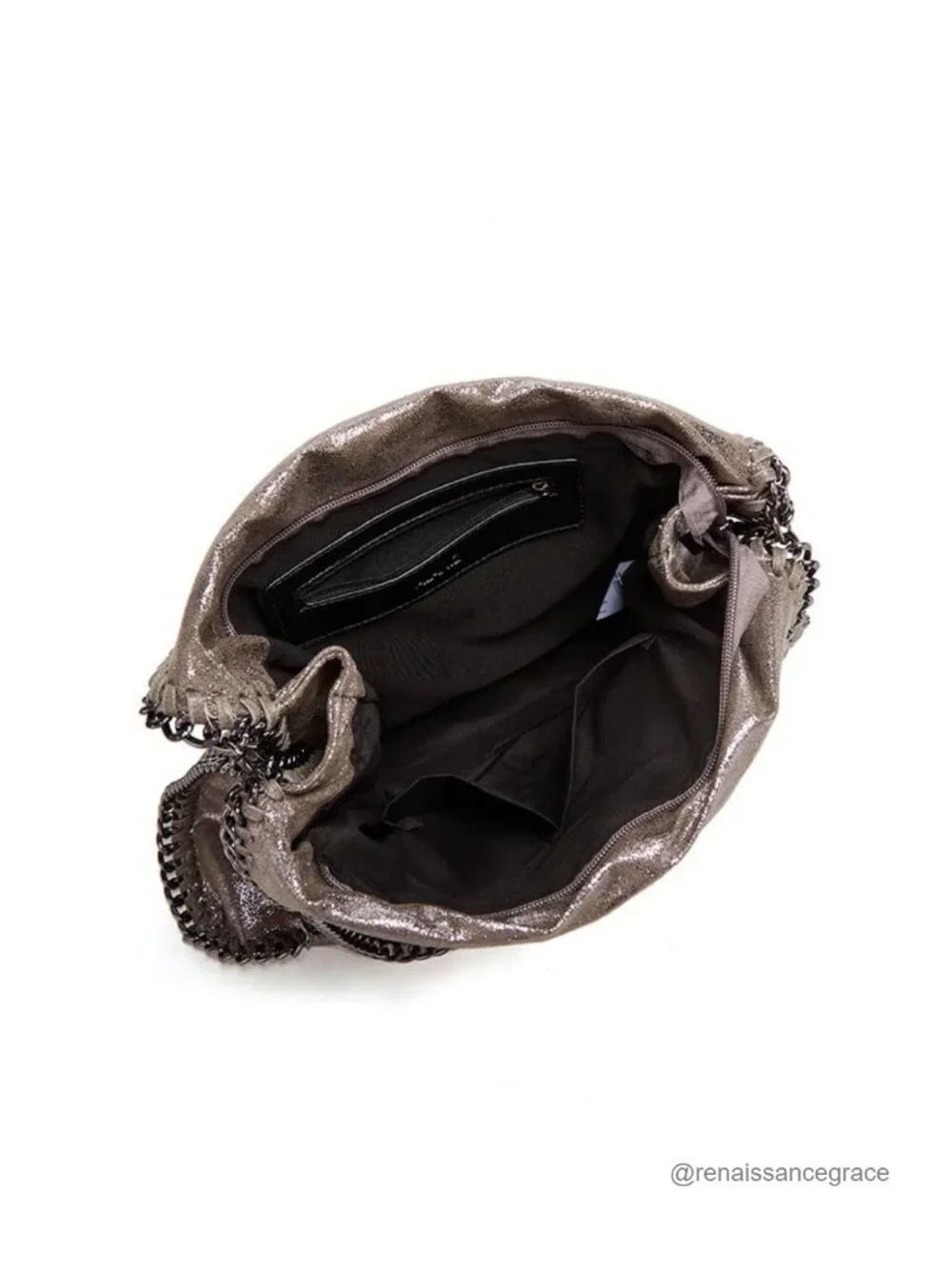 Faux Leather Hobo Shoulder Bag Women Crossbody Chain Large Handbag